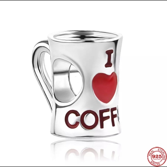 Jewelry - I LOVE COFFEE Charm Sterling Silver 925
